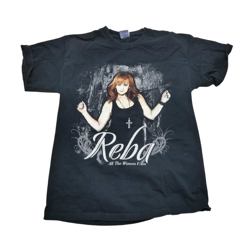 Reba Shirt Mens Medium Black All The Women I Am Tour Graphic Tee Country Concert